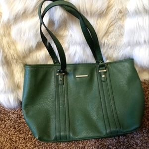 Dana Buchman moss green shoulderbag